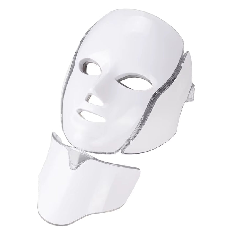 Masque Visage & Cou LED en Silicone – Anti-Âge, Éclat & Soin Intense