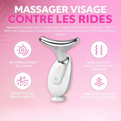 Masseur Visage Anti-Âge à Micro-Vibrations & Chaleur Douce