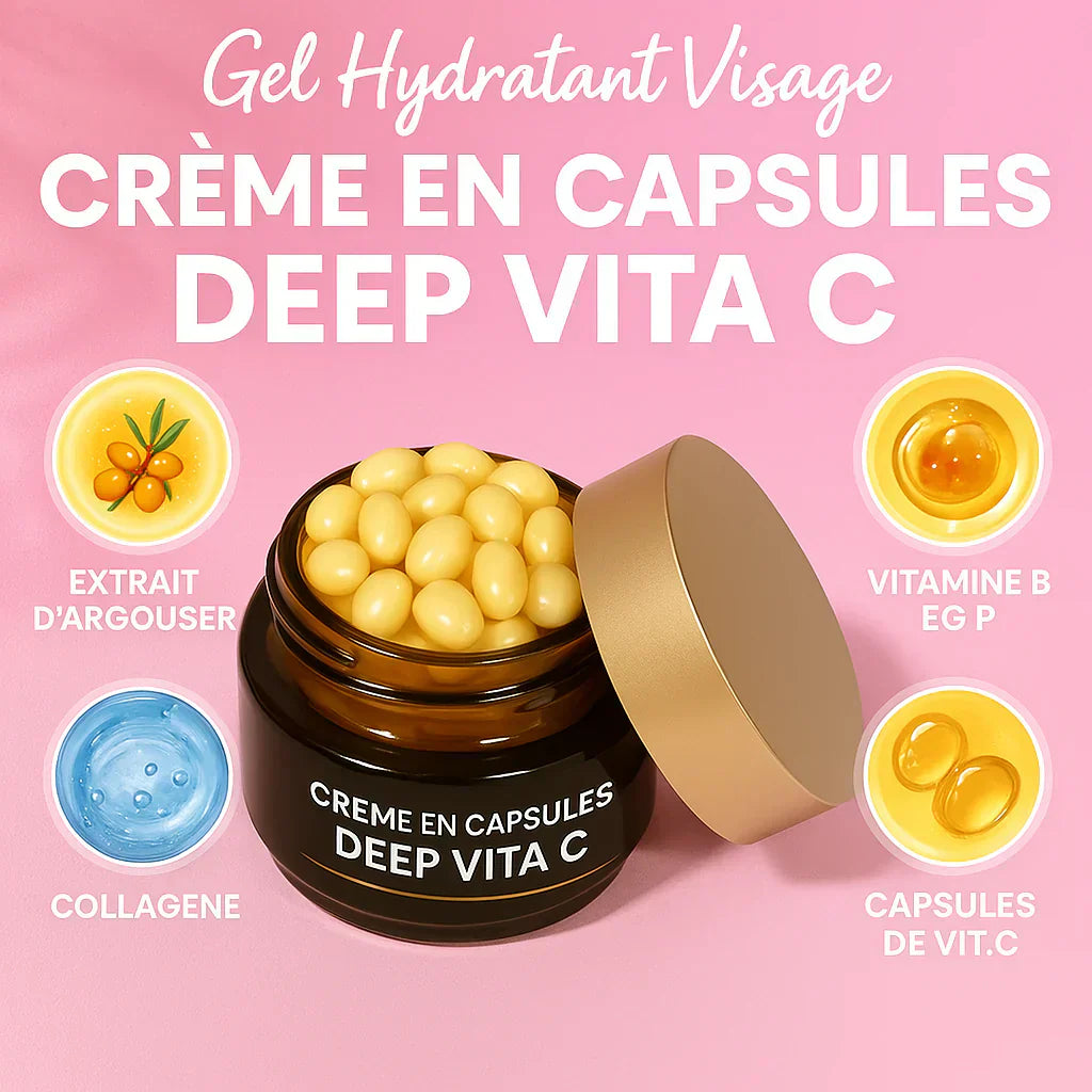 Crème Visage à la Vitamine C – Éclat, Hydratation & Collagène Marin